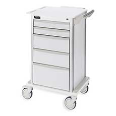 Wheeled 5-Drawer Storage Cart with 5 in. Casters Aluminum CT203-0000 - White CT203-0000