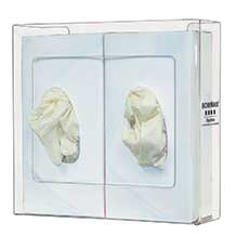 Glove Box Dispenser Double Narrow PETG Plastic GP-072 - Clear GP-072