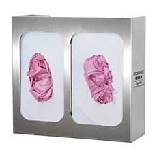 Glove Dispenser Double with Divider Stainless Steel GS-122 GS-122