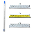 Milwaukee Dustless (3) 16" Hygienic Floor Scrub Brush - (1) 5' Hysweep Broom Handle - KIT 335160-KIT