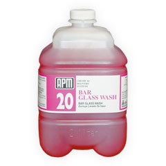 APM [1601] #20 Bar Glass Wash Synthetic Detergent Concentrate - (2) 2 Liter Bottles