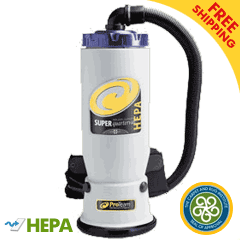 Pro-Team 106579 Super QuarterVac® HEPA Back Pack Canister Vacuum w/ 1 1/2" Telescoping Wand Attachment Kit