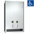 American Specialties [9468-25] PROFILE™ Dual Napkin/Tampon Vendor - 25 Cent Machine ASI-9468-25