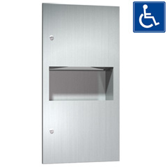 American Specialties [64623] Recessed Paper Towel Dispenser and Waste Receptacle ASI-64623