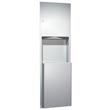 American Specialties [0469-2] Traditional™ Stainless Steel C-Fold/Multi-Fold Paper Towel Dispenser & Waste Receptacle Combination Unit With Recessing Steel Collar ASI-0469-2