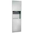 American Specialties 04697 Recessed Stainless Steel Multi-Type Paper Towel Dispenser & Garbage Can ASI-04697