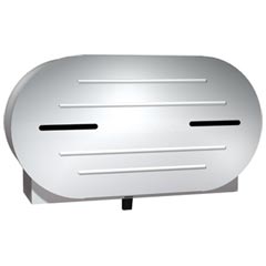 American Specialties [0040] Stainless Steel Surface Mounted Dual Jumbo Roll Toilet Tissue Dispenser - 9" Roll Diameter