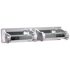 American Specialties [0715] Chrome-Plated Steel Surface Mounted Dual Roll Toilet Tissue Dispenser - 5 1/4" Roll Diameter
