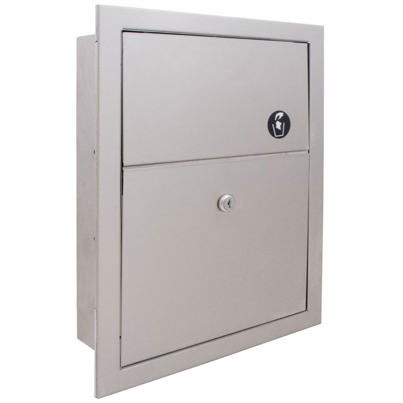 Standard Recessed Sanitary Napkin Disposal Receptacle UnoClean