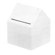 HOSPECO [2201] Metal Double Entry Swing Top Floor Sanitary Napkin Disposal Receptacle - White HOS2201