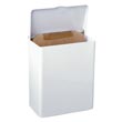 Impact [1112] E-Z Emptying Metal Sanitary Napkin Receptacle - White IMP1112