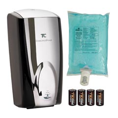 Technical Concepts [751058] AutoFoam™ Touch-Free Enriched Foam Soap Dispenser Starter Kit - Black w/ Chrome Insert