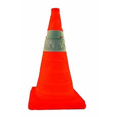 (4) Cortina Safety Pack and Pop Collapsible Cones w/ Light 18 in. - Orange 0350106CSP