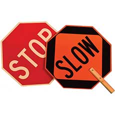 Cortina Safety Stop and Slow Aluminum Paddle Sign 03864CSP