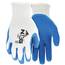 (12) MCR Safety NXG Dipped Gloves Large - White/Blue 9680LMG