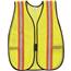 MCR Safety General-Purpose Mesh Vest w/ 2 in. Orange/Silver Stripes Universal - Lime V200RRC