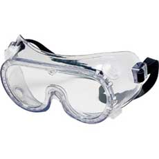 Chemical Splash Goggles with Indirect Vent & Rubber Strap Anti-Fog Clear Body/Lens 2235RC