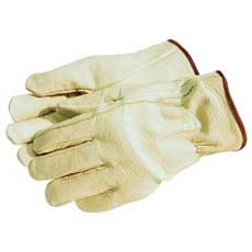 (12) MCR Safety Pigskin Leather Drivers Straight Thumbs X-Large - Natural 3400XLMG
