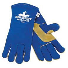 (12) MCR Safety Split Cow Select Shoulder Welding Gloves X-Large - Blue 4500MG