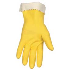 (12) MCR Safety Unsupported Latex Gloves X-Large - Yellow 5250XLMG