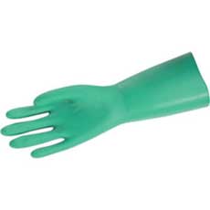 (12) MCR Safety Nitri-Chem Unsupported Nitrile Gloves 11 Mil Unlined X-Large - Green 5310MG