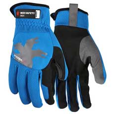 MCR Safety HyperFit Mechanics Gloves Large - Blue 951LMG