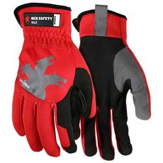 MCR Safety HyperFit Mechanics Gloves Large - Red 952LMG