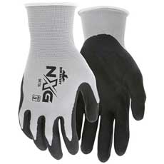 MCR Safety NXG Foam Nitrile Dip Gloves Large - Black/Gray 9673LMG