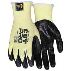 (12) MCR Safety Cut Pro Kevlar Gloves Large - Yellow/Black 9693LMG