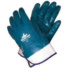 (12) MCR Safety Predator Nitrile Gloves Fully Coated ANSI Cut A2 Large - Blue 9761MG