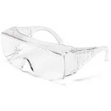 MCR Safety 98 Series XL Eyewear, Uncoated Lens, Clear Lens/Temple 9800XLC