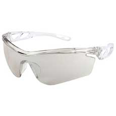 MCR CL4 Eyewear Clear Frame, Indoor/Outdoor Clear Mirror Scratch-Resistant Lens CL419C
