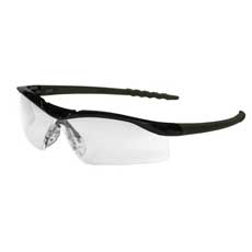 MCR Safety Dallas Eyewear Black Frame, Clear Lens DL110C