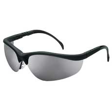 MCR Safety Klondike Eyewear Black Frame, Silver Mirror Lens KD117C