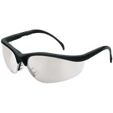 MCR Safety Klondike Eyewear Black Frame, Indoor/Outdoor Clear Mirror Lens KD119C