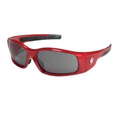 MCR Safety Swagger Eyewear Red Frame, Gray, Anti-Fog Lens SR132AFC