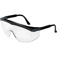 MCR Safety SS1 Series Eyewear Black Frame Anti-Fog Lens - Clear SS110AFC