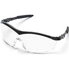 MCR Safety ST1 Series Eyewear Black Frame Lens - Clear ST110C
