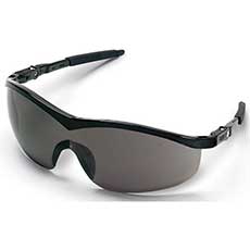 MCR Safety ST1 Series Eyewear Black Frame Anti-Fog Lens - Gray ST112AFC