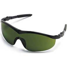 MCR Safety ST1 Series Eyewear Black Frame, Green Filter Shade 3.0 Lens ST1130C