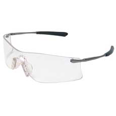 MCR Safety Rubicon Eyewear, Platinum Temple, Clear Anti-Fog Lens T4110AFC