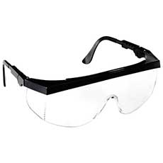 MCR Safety Tomahawk Eyewear Black Frame Lens - Clear TK110C
