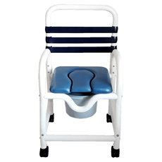 Mor DNE-310-3TWL-HA Infection Control Hygienic Access Shower Commode Chair 18 in. W DNE-310-3TWL-HA