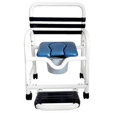 Mor DNE-385-3TWL-HA-FF Infection Control Hygienic Access Shower Commode Chair 22 in. DNE-385-3TWL-HA-FF