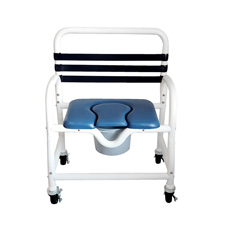 Mor DNE-435-3TWL-HA Infection Control Hygienic Access Shower Commode Chair 26 in. W DNE-435-3TWL-HA