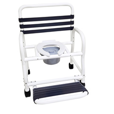 Mor DNE-435HS-4TWL-FF Patented Infection Control Shower Commode Chair 26 in. W DNE-435HS-4TWL-FF