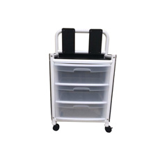 Mor DNE-ISO-3D Patented Infection Control 3 Drawer Isolation Cart 32.5 in. Shelf DNE-ISO-3D