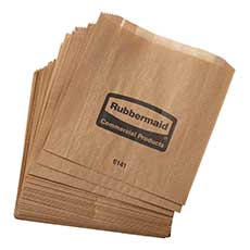 Rubbermaid Waxed Bags for Sanitary Napkin Receptacle Paper - Brown RCP6141