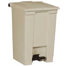 Rubbermaid Legacy Step-On Waste Container Plastic 12 Gallon Capacity - Beige RCP6144BEI