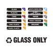 Recycling Container Labels, Decals, Stickers, Color-Coded Labels & Word Labels - Recycling Bins & Containers